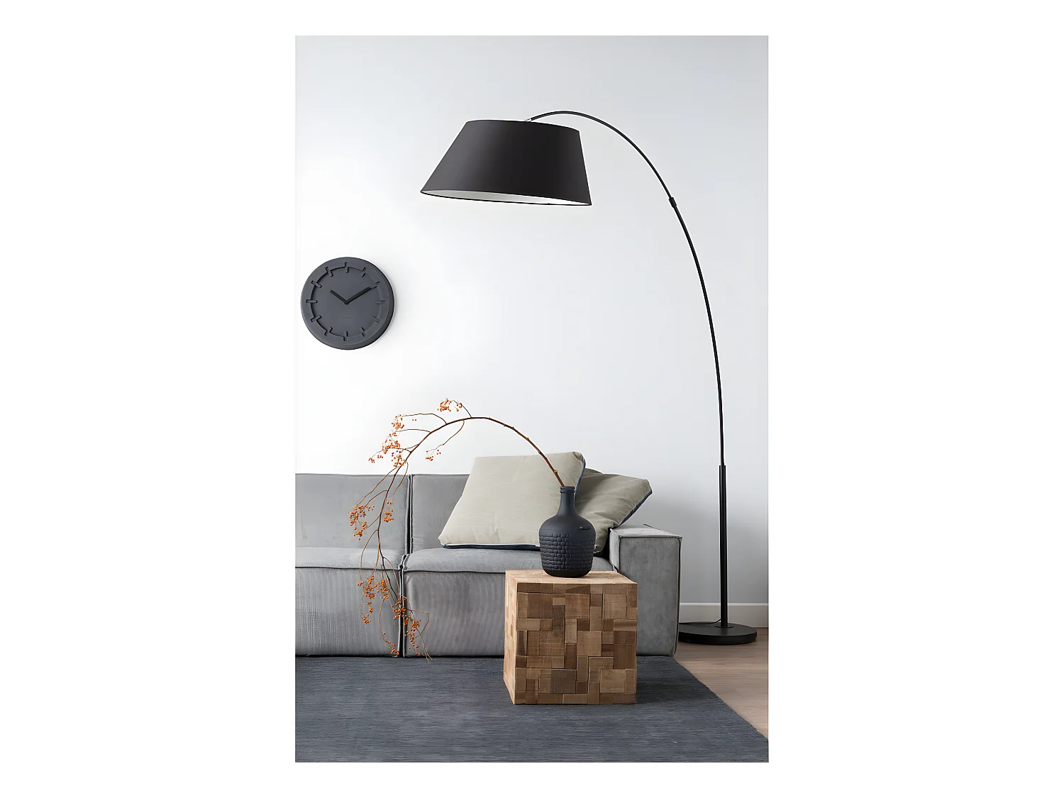 Arc - Lampadaire design - Noir