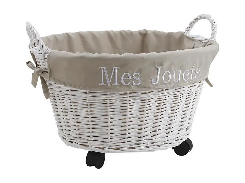 Corbeille à jouets avec roulettes