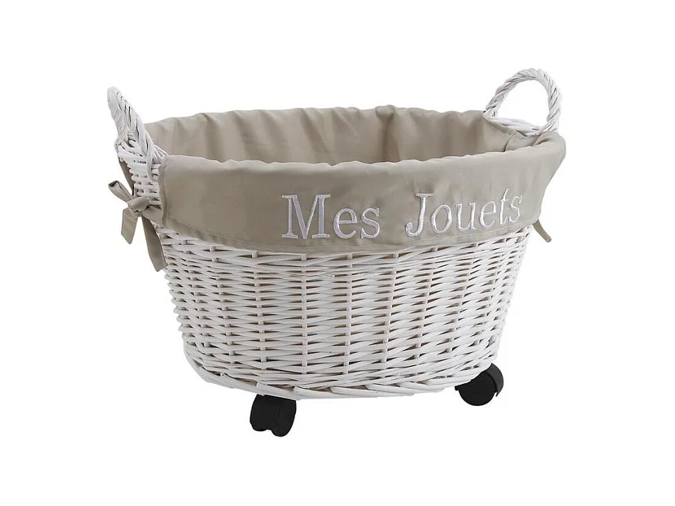 Corbeille à jouets avec roulettes