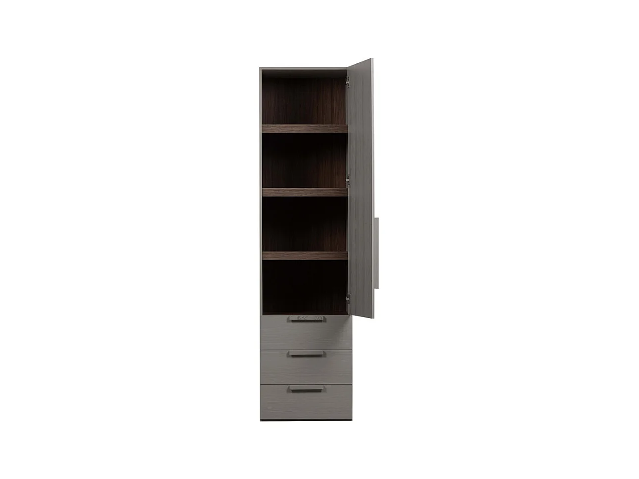 Rens - Colonne de rangement en bois H210cm - Gris clair