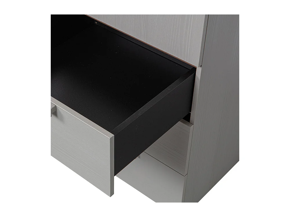 Rens - Colonne de rangement en bois H210cm - Gris clair