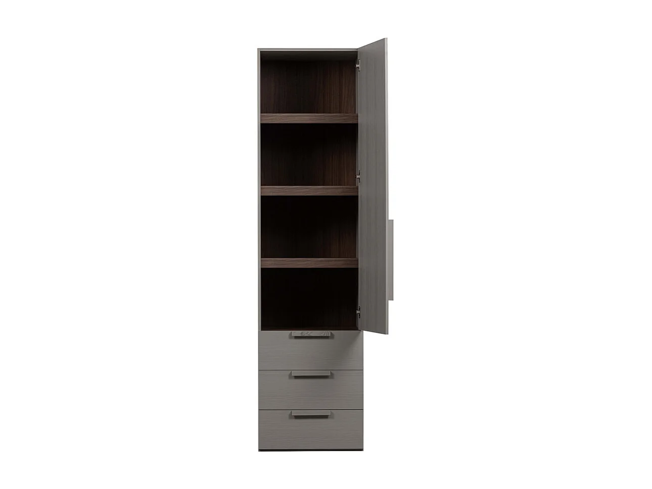 Rens - Colonne de rangement en bois H210cm - Gris clair