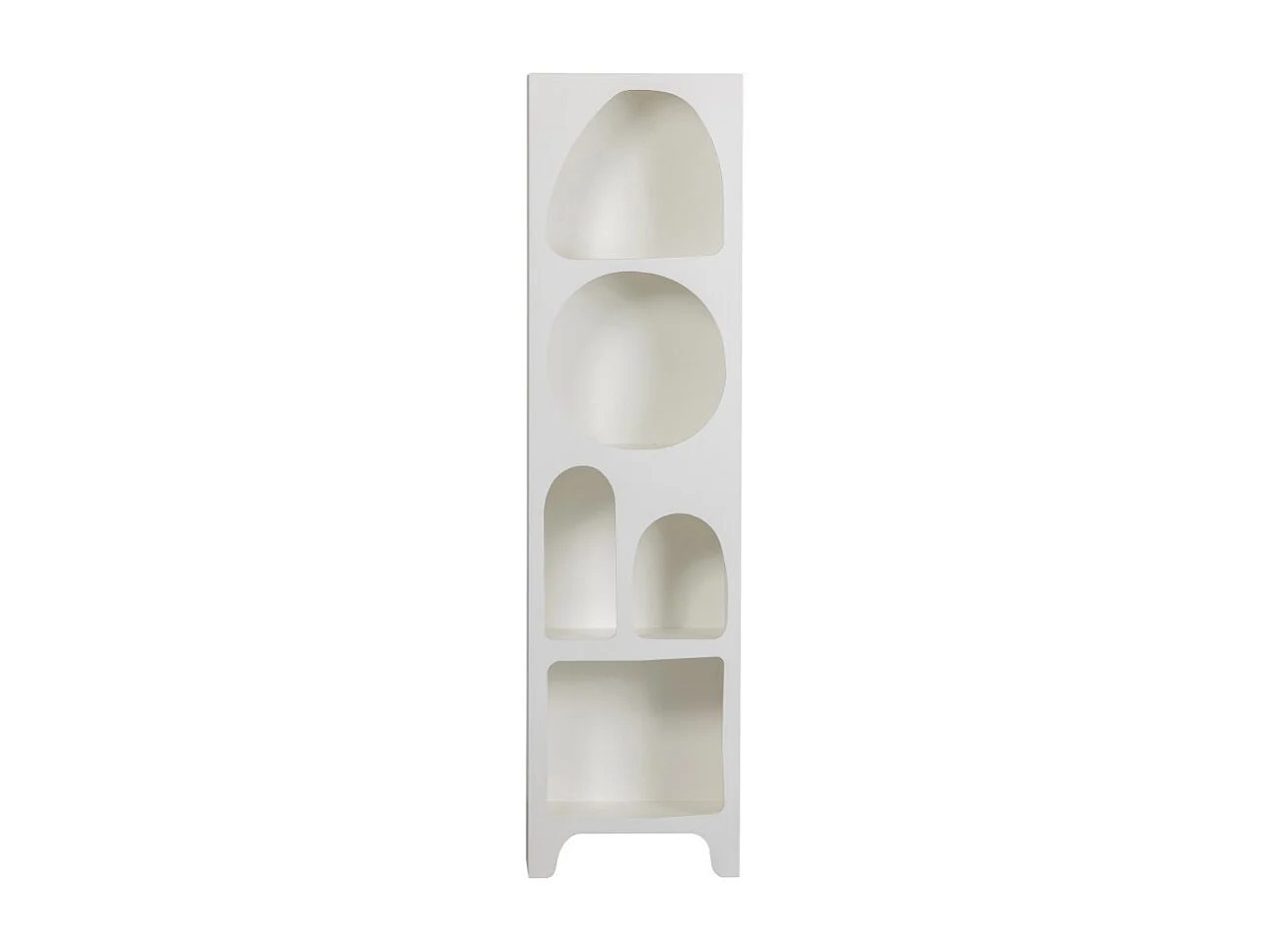 Caz - Colonne de rangement en bois 5 niches H180cm - Blanc