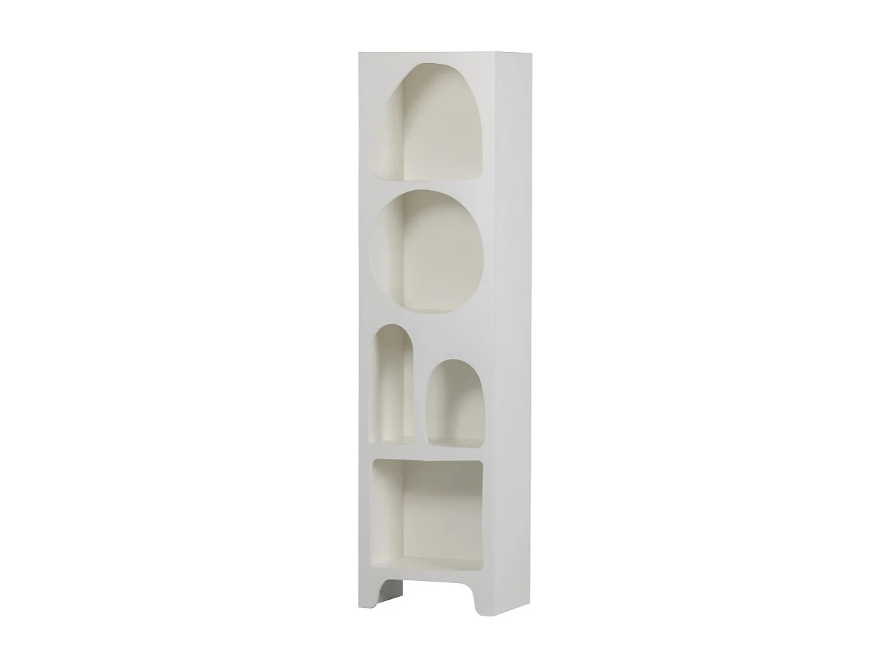 Caz - Colonne de rangement en bois 5 niches H180cm - Blanc