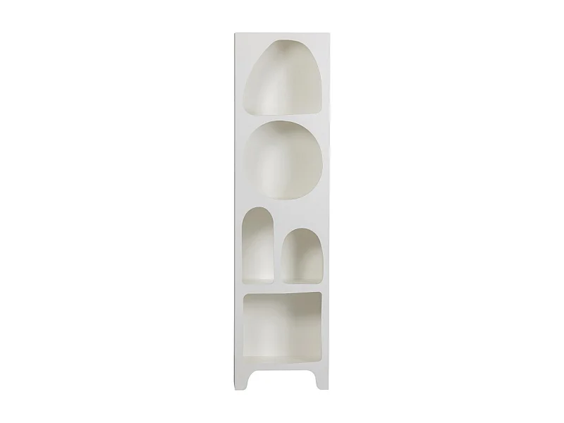 Caz - Colonne de rangement en bois 5 niches H180cm - Blanc