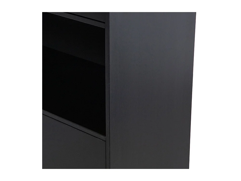 Finca - Colonne de rangement en bois massif de pin L40cm - Noir