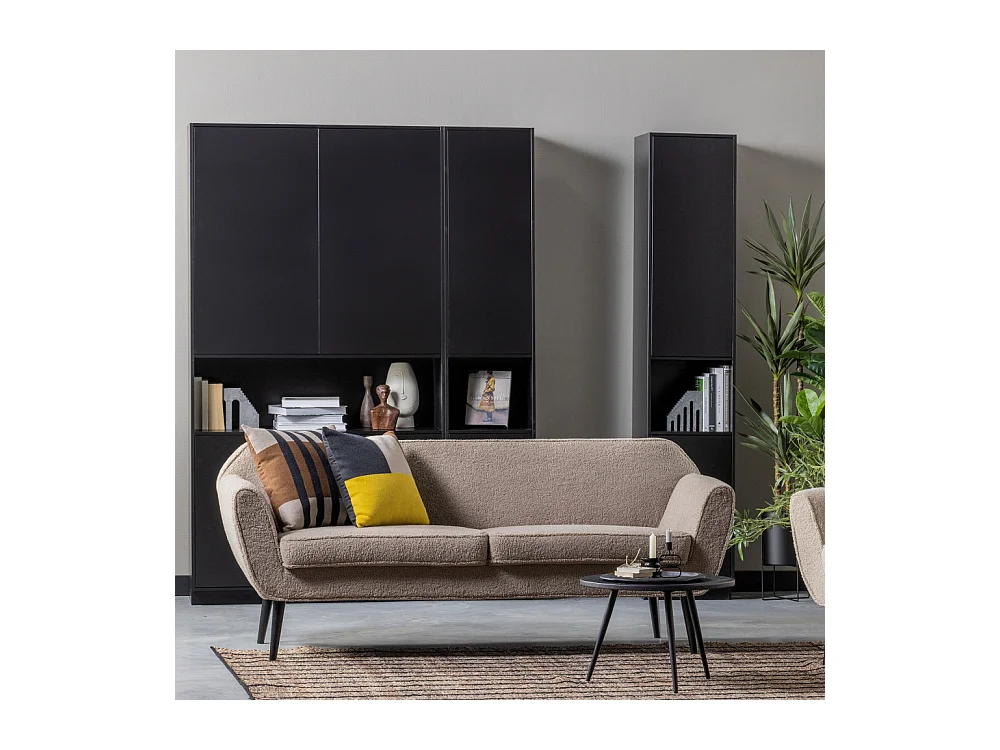 Finca - Colonne de rangement en bois massif de pin L40cm - Noir