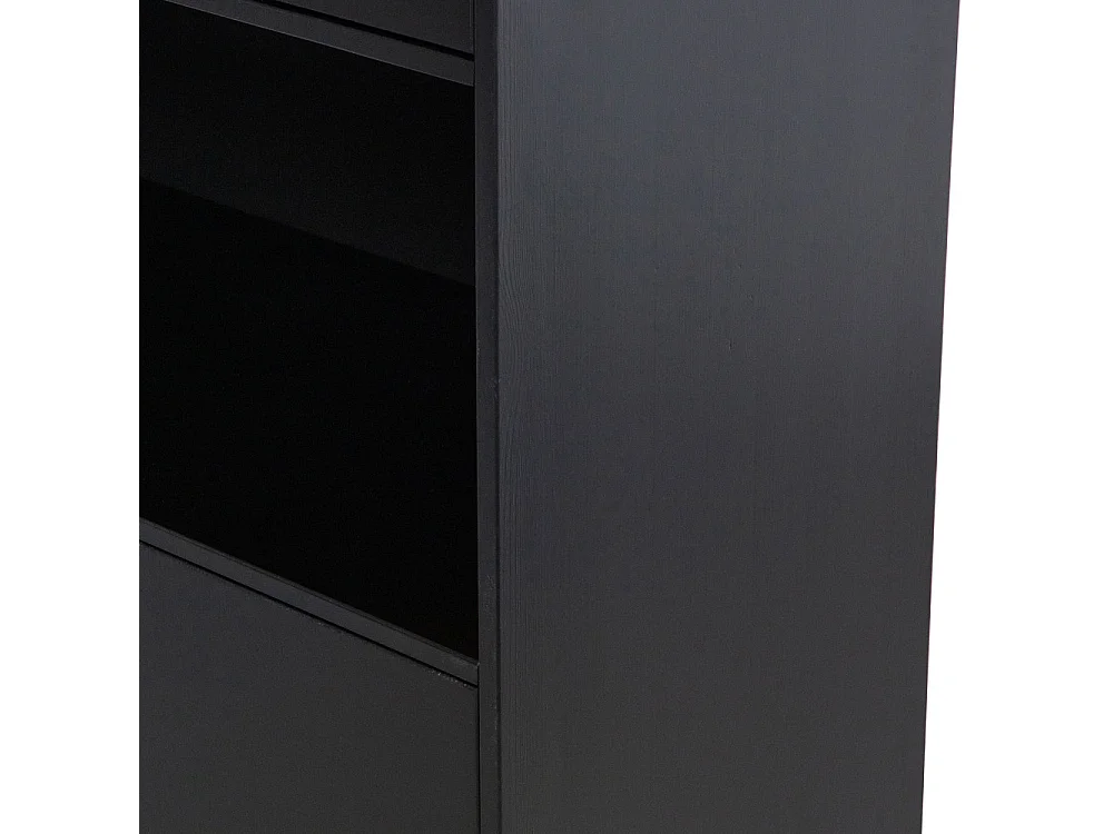 Finca - Colonne de rangement en bois massif de pin L40cm - Noir