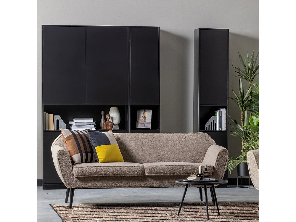 Finca - Colonne de rangement en bois massif de pin L40cm - Noir