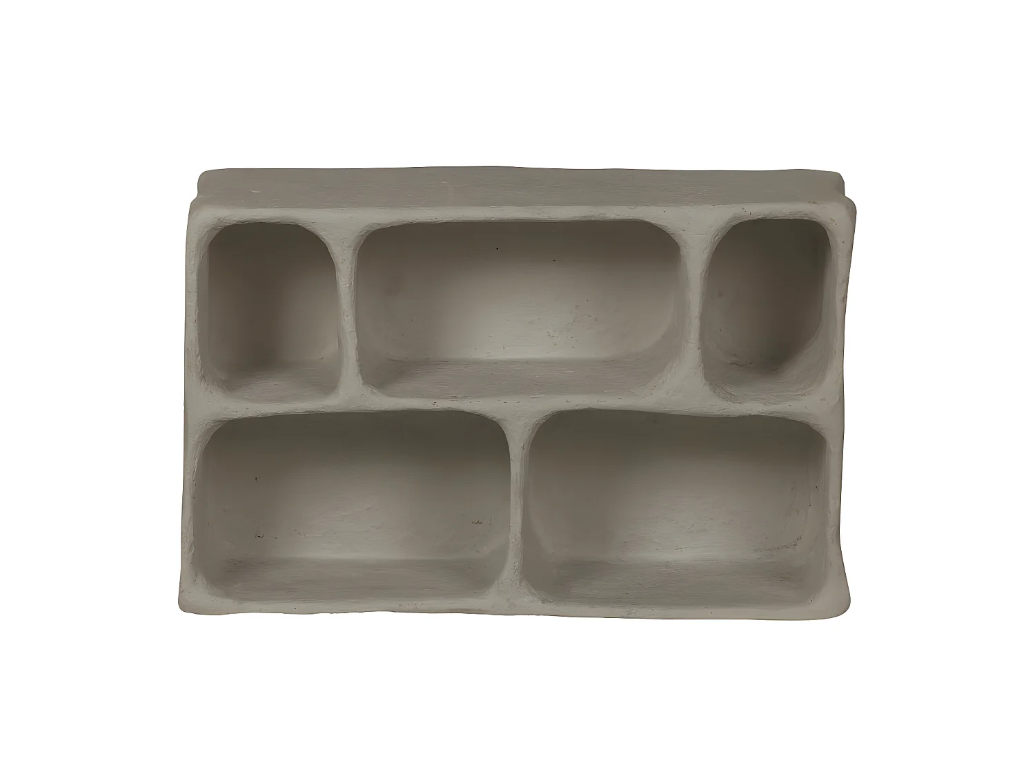 Clay - Étagère murale en papier mâché 5 niches - Gris