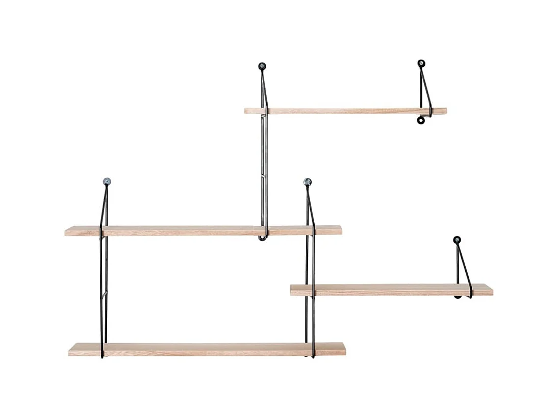 Étagère Lucy Noir et naturel