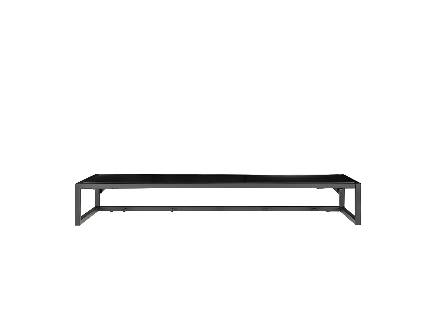 Estante de sombrero de pared negro 80 x 28 cm