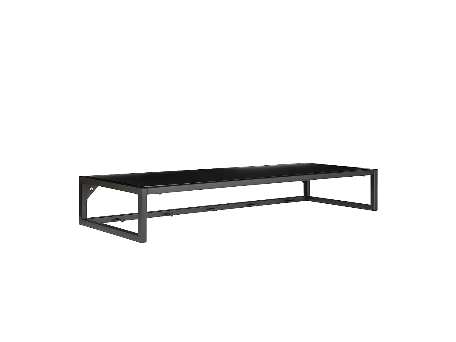 Estante de sombrero de pared negro 80 x 28 cm