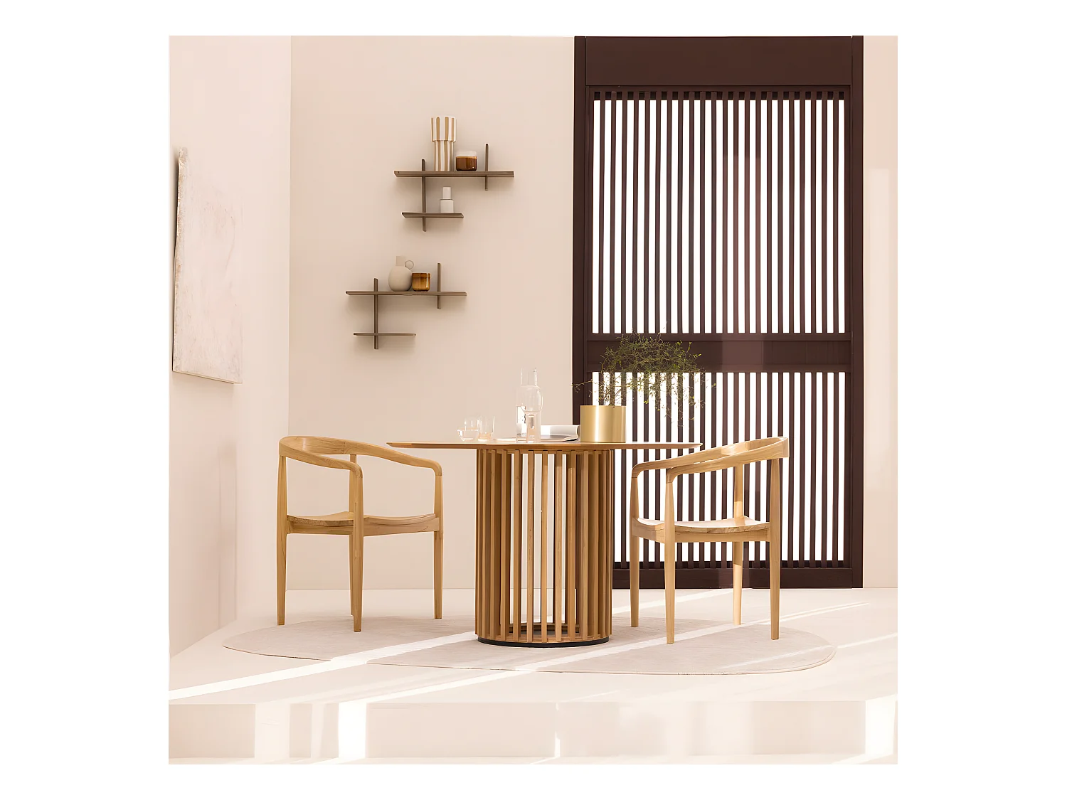 Ovada Regal Wandregal 2 Ablagen natur.