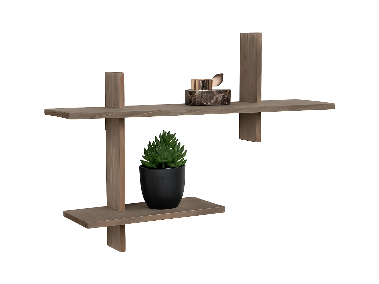 Ovada Regal Wandregal 2 Ablagen natur.