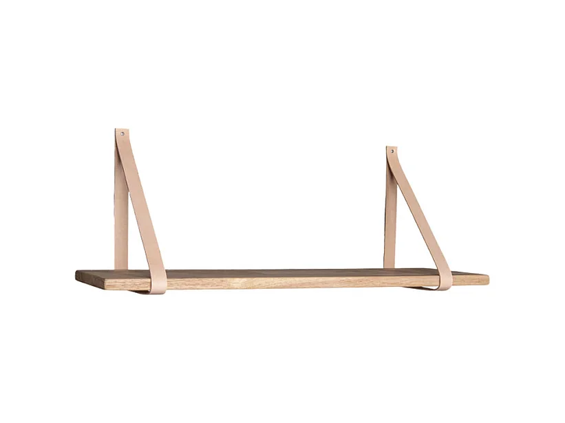 Étagère avec sangles en cuir Lila Naturel