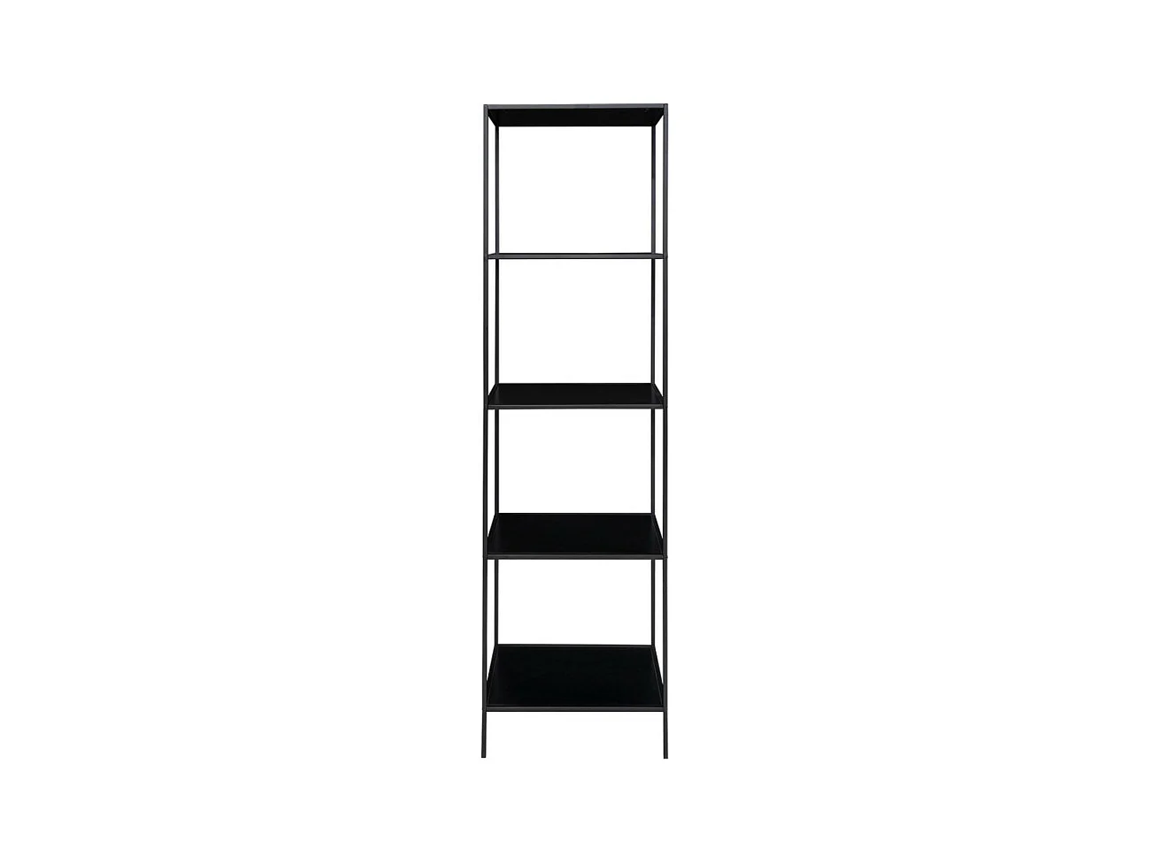 Vita - Etagère en bois et métal 51x170cm - Noir