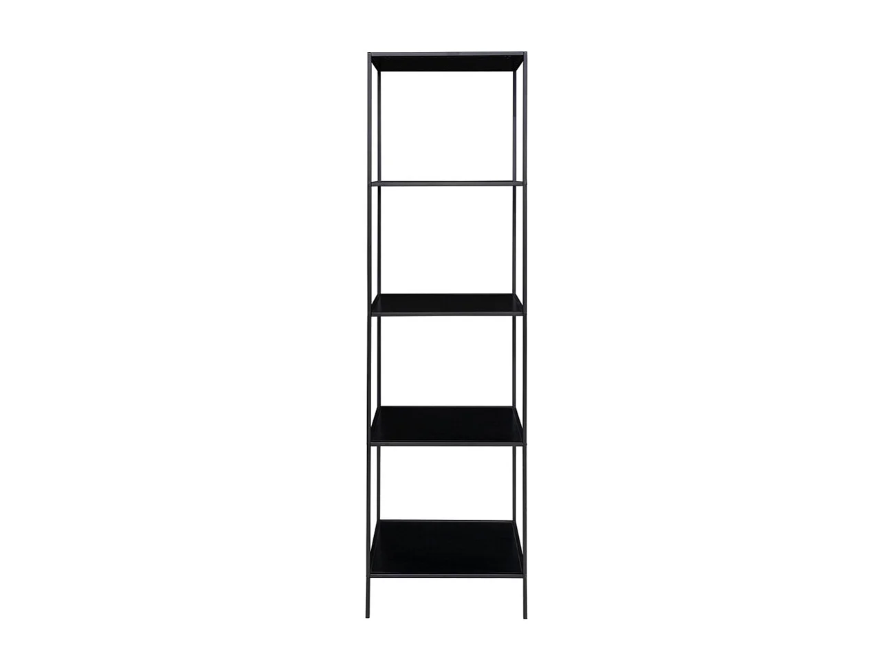 Vita - Etagère en bois et métal 51x170cm - Noir