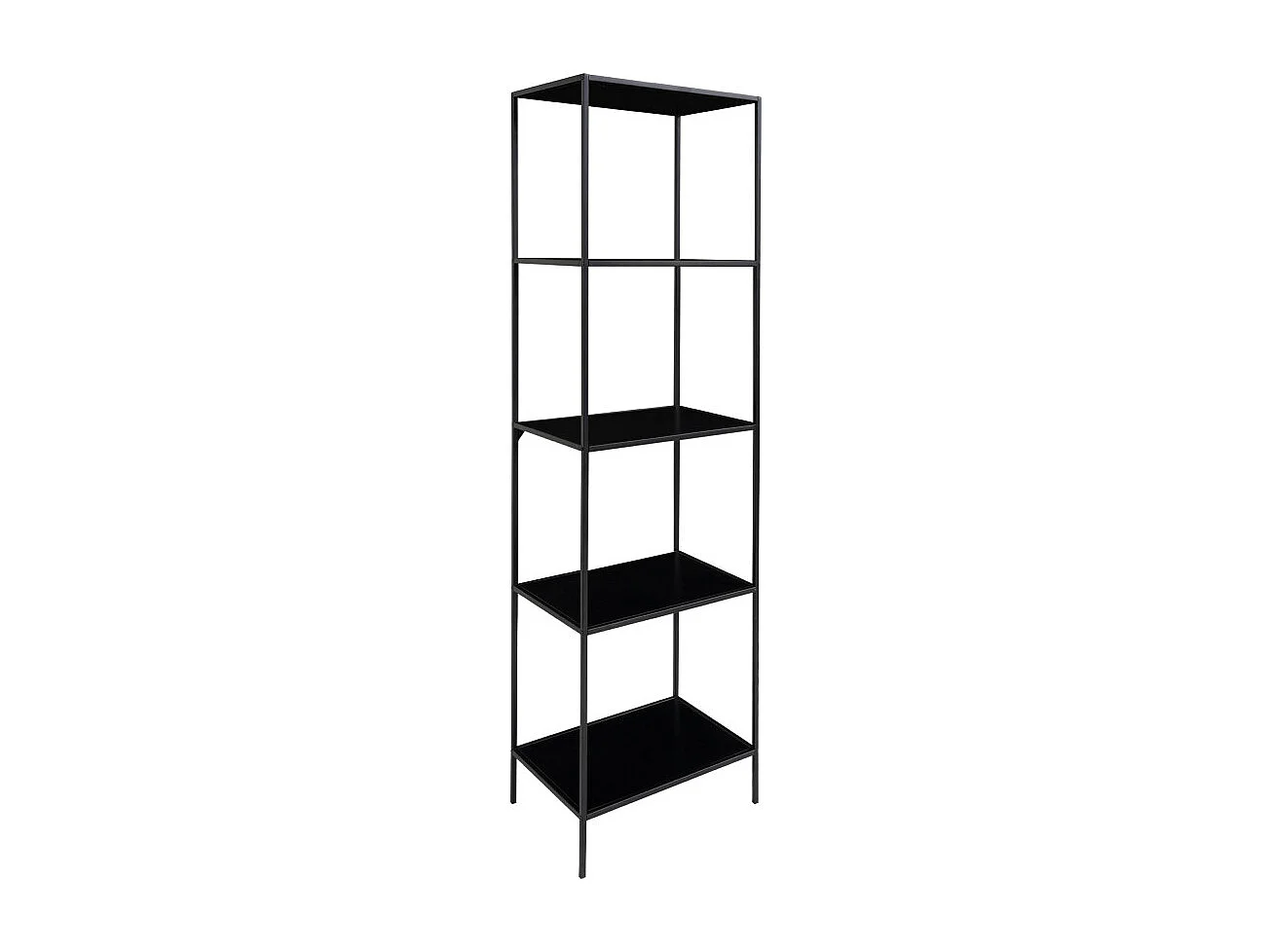 Vita - Etagère en bois et métal 51x170cm - Noir