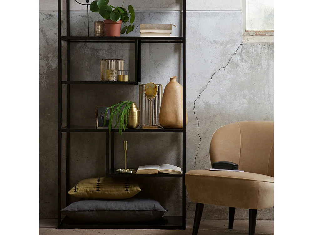 Teun - Étagère en métal - Noir