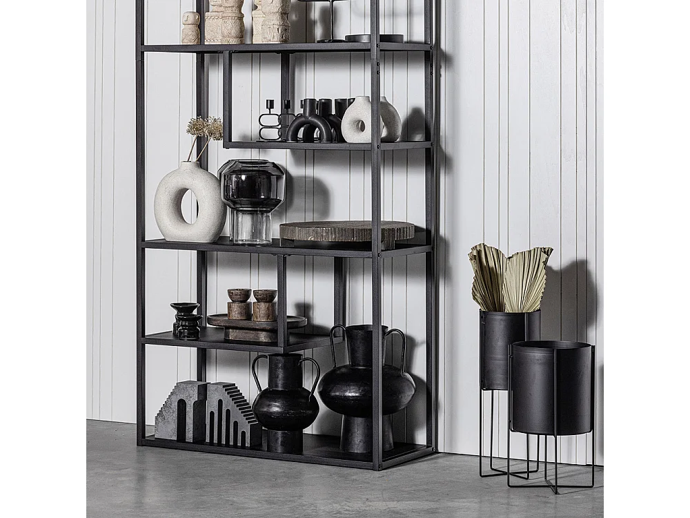 Teun - Étagère en métal - Noir