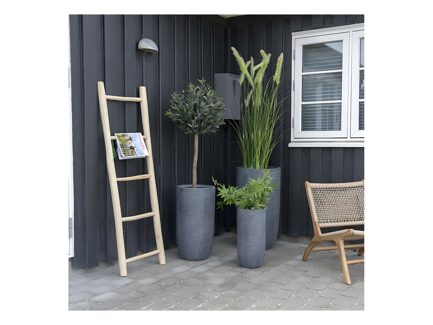 Teak Ladder - Echelle décorative en bois H150cm - Naturel