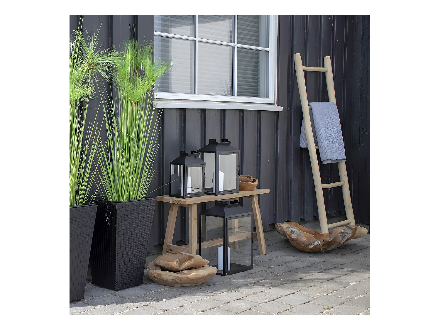 Teak Ladder - Echelle décorative en bois H150cm - Naturel