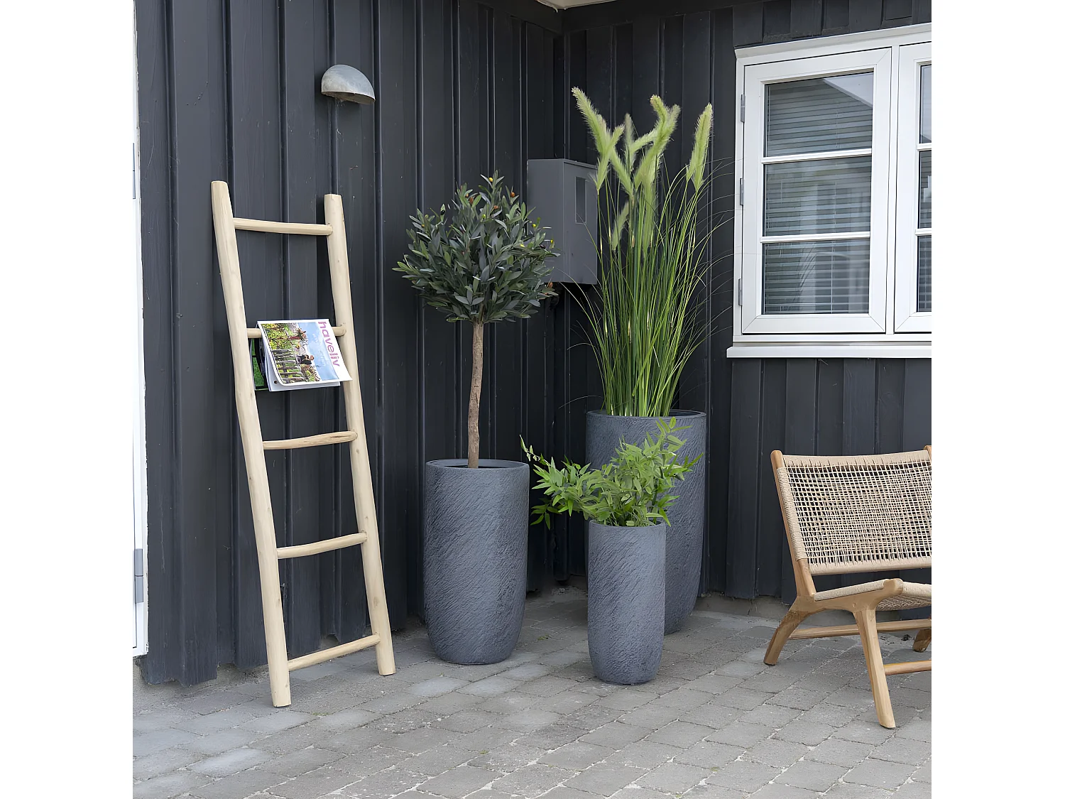 Teak Ladder - Echelle décorative en bois H150cm - Naturel