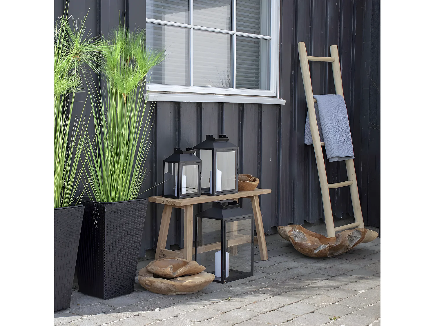 Teak Ladder - Echelle décorative en bois H150cm - Naturel