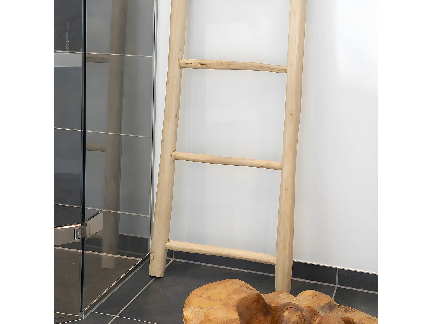Teak Ladder - Echelle décorative en bois H150cm - Naturel