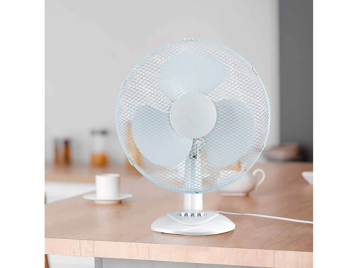 Ventilador de Sobremesa Ø30cm 35W 3 Velocidades Up Comfort Blanco Raydan Home