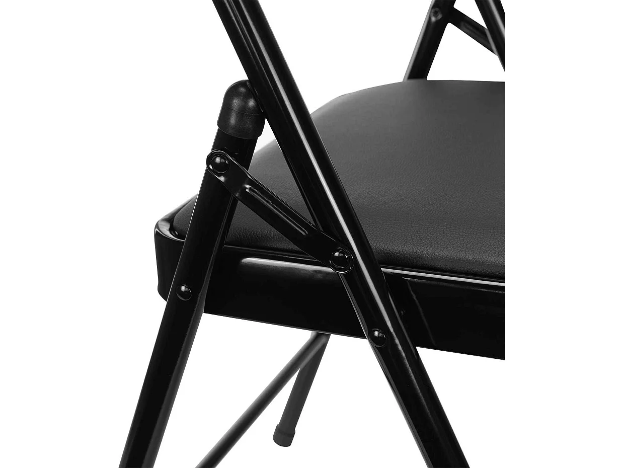 Chaise pliante rembourrée noire 7house