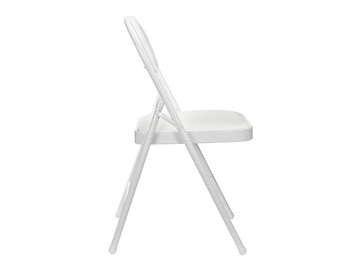 Lot de 5 chaises pliantes blanches rembourrées 7house