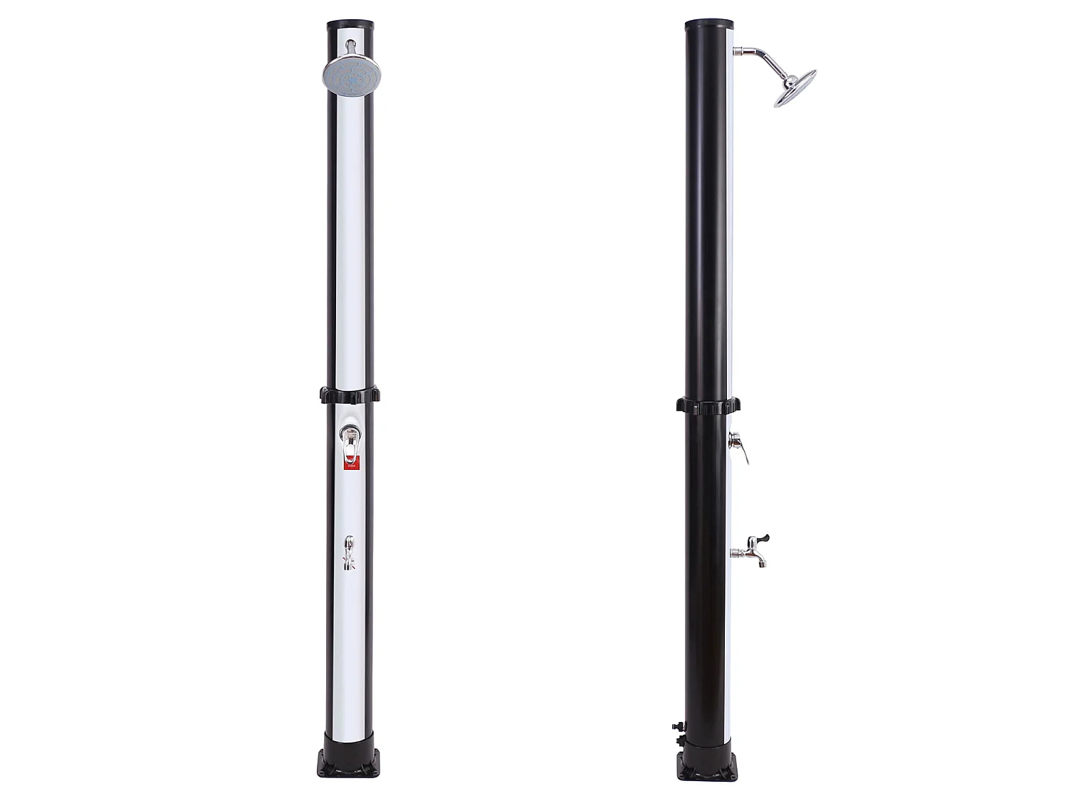 Zonnedouche MOOREA zwart en zilver 18L