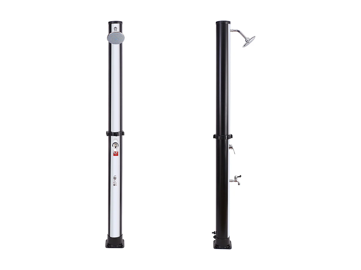 Doccia solare MOOREA nera e argento 18L