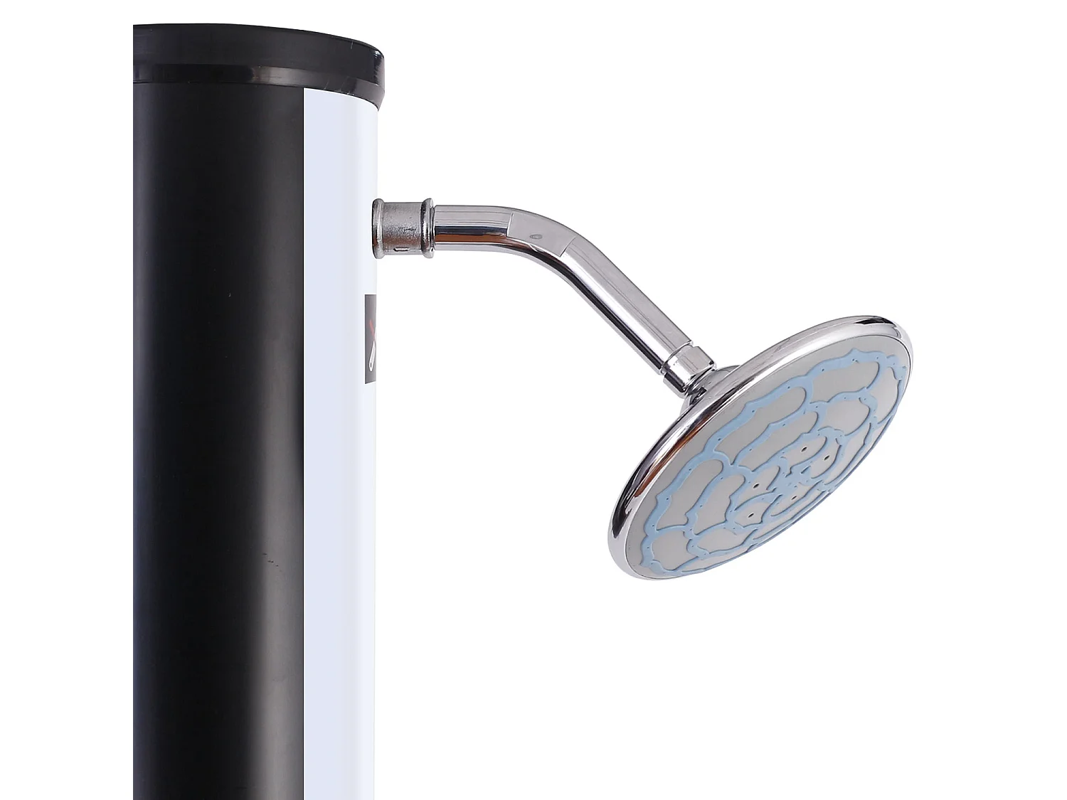 Schwarze und silberne MOOREA Solar-Dusche 18L