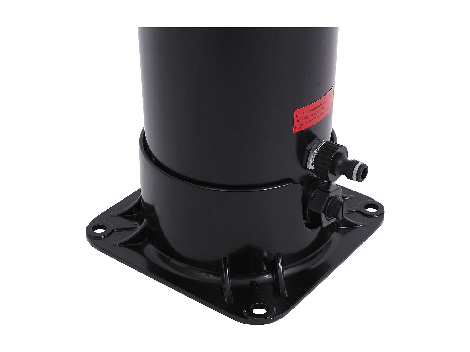 Schwarze und silberne MOOREA Solar-Dusche 18L