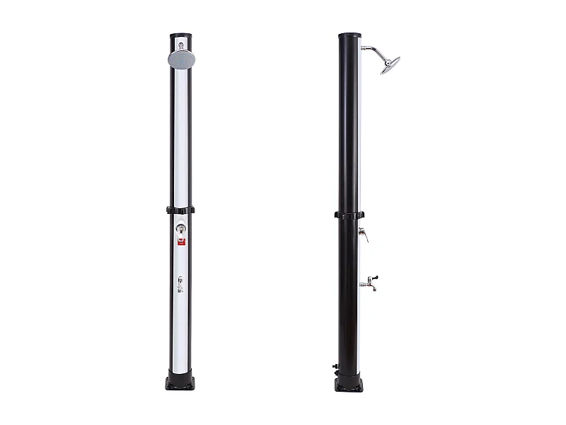 Douche solaire MOOREA noire et argent 18L