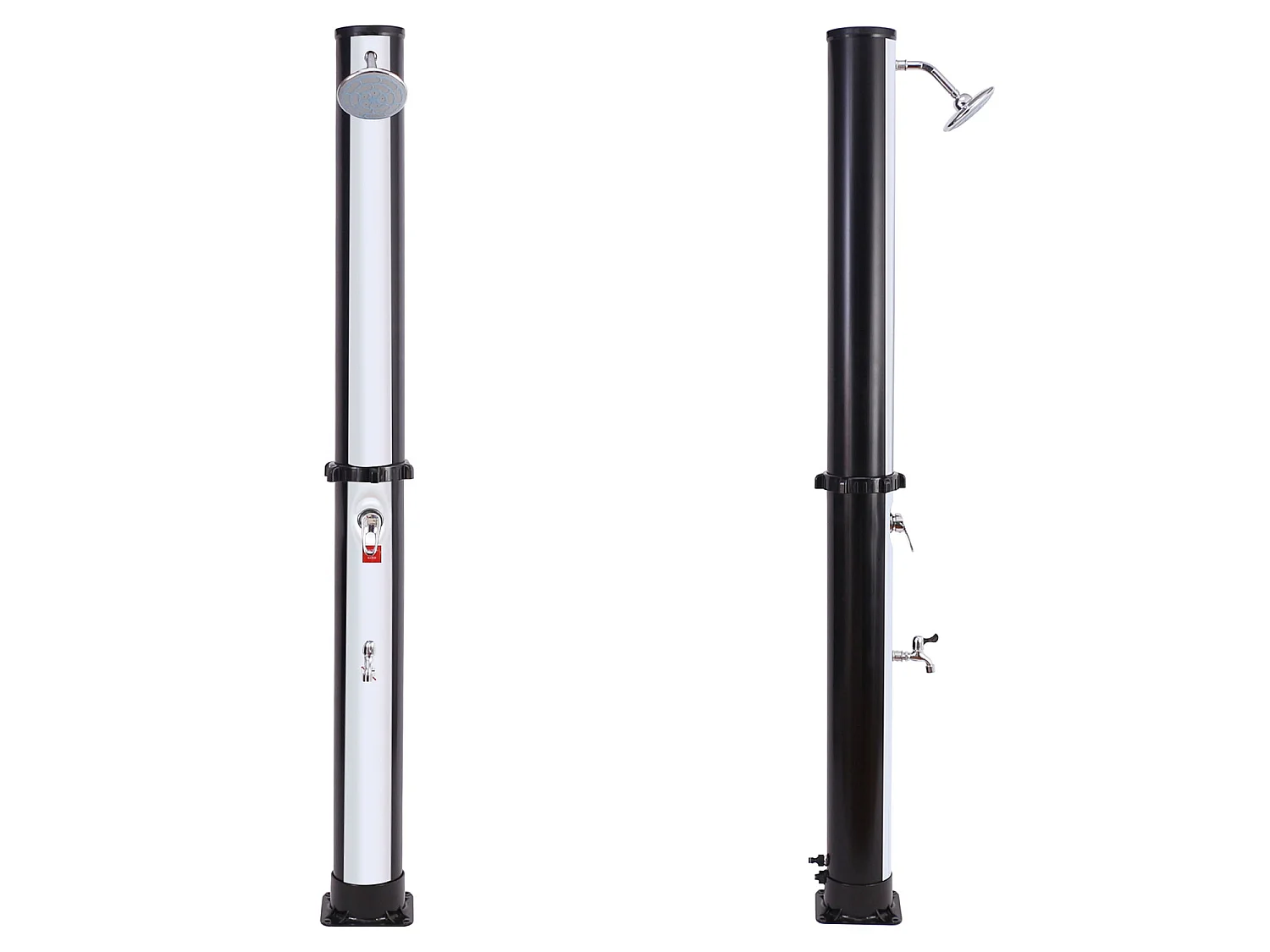 Ducha solar FIDGI negra y plata 35L - HAPPY GARDEN