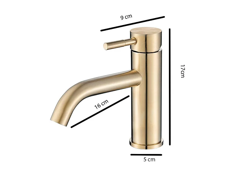 Grifo lavabo monomando SLIGO dorado envejecido