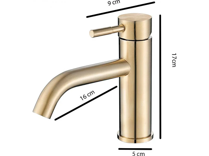 Grifo lavabo monomando SLIGO dorado envejecido