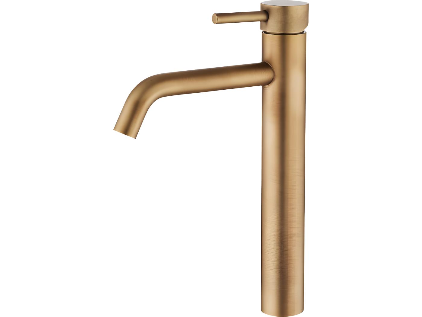 Grifo Lavabo Alto Sligo Dorado Envejecido