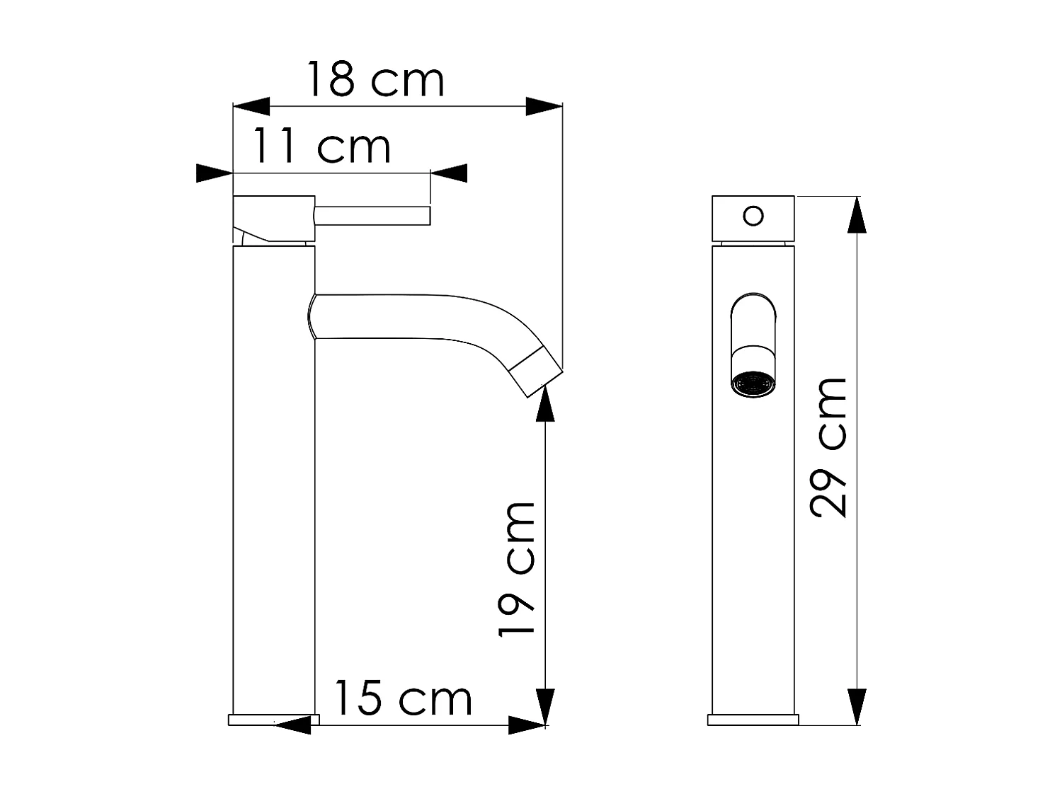 Grifo lavabo alto SLIGO dorado envejecido