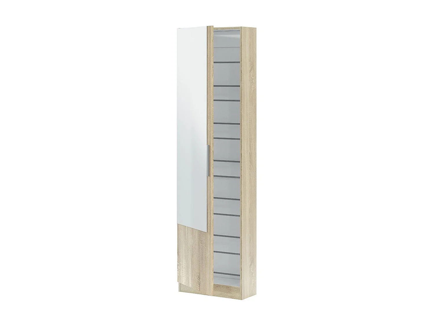 Zapatero 1 puerta con espejo para 16 pares - A180 cm - KRISTAL