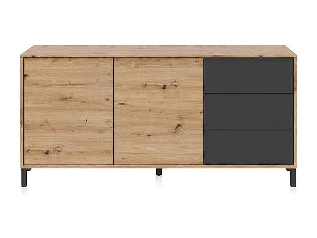 Buffet 2 portes et 3 tiroirs Brooklyn - L154cm