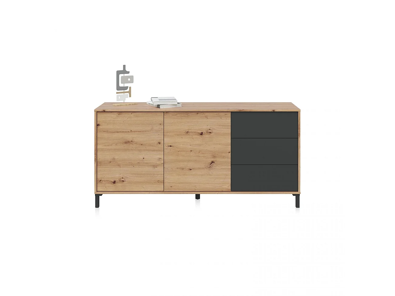 Buffet 2 portes et 3 tiroirs Brooklyn - L154cm