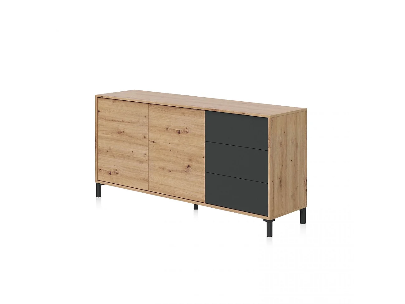 Buffet 2 portes et 3 tiroirs Brooklyn - L154cm