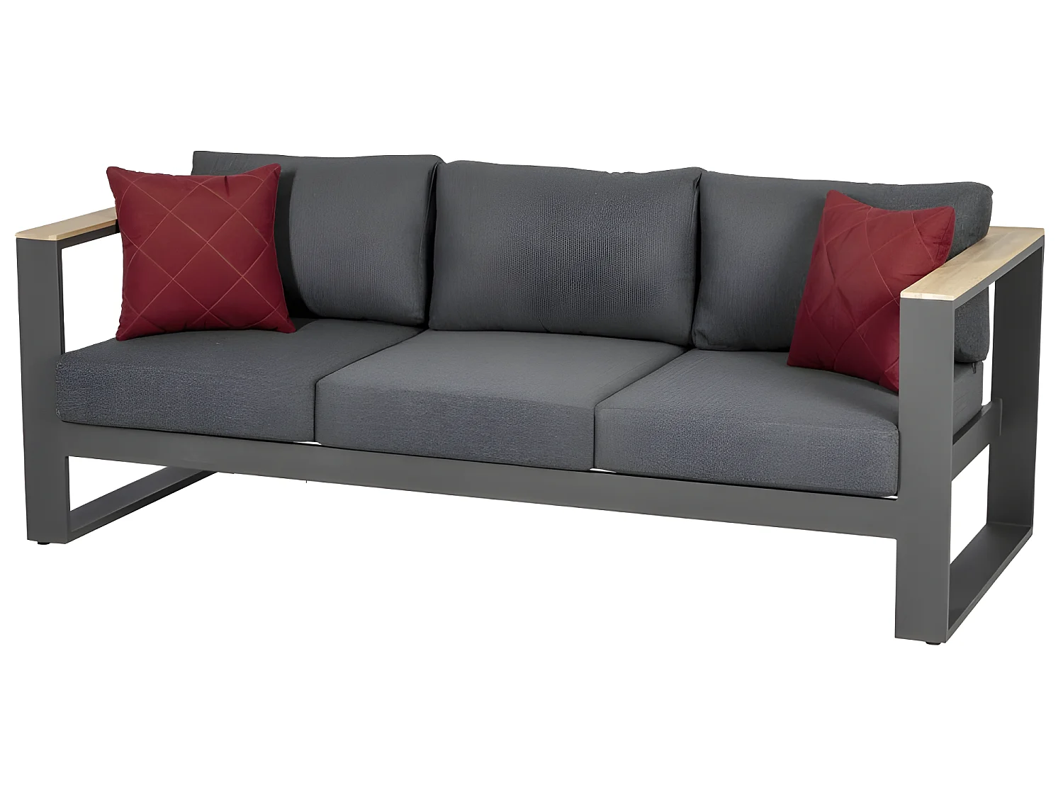 Salon de jardin Emperia 5p en aluminium et acacia Hespéride