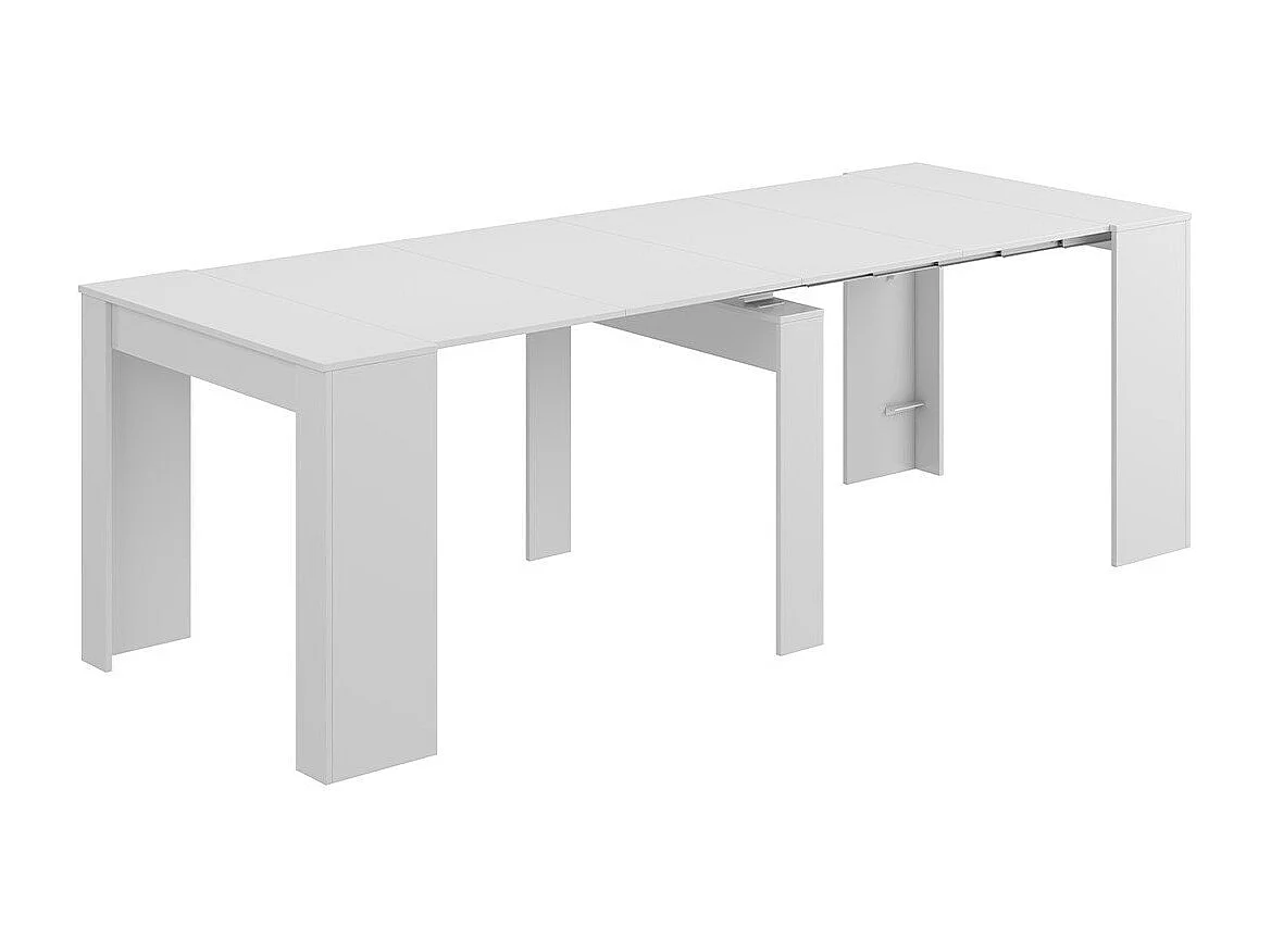 Mesa de consola extensível Kendra Blanco