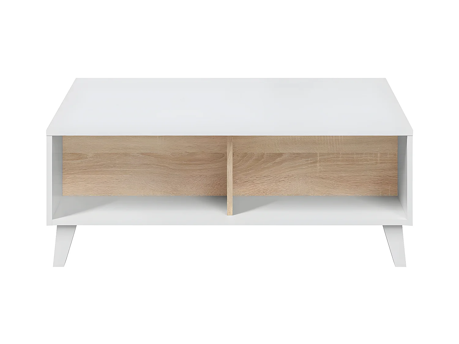 Table basse avec plateau partiellement relevable L100 cm - Zaiken Plus